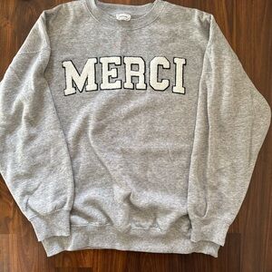 Merci Gray Sweatshirt